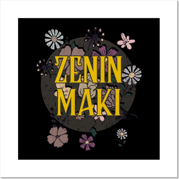 Aesthetic Proud Name Maki Flowers Anime Retro Styles Wall Art by Kisos Thass